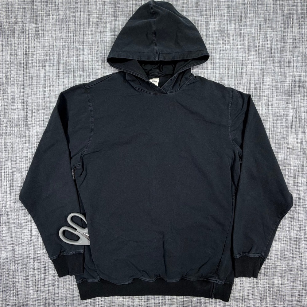 WYR Mens No-Sweat Premium Hoodie XL Black Cotton Lycra Long Sleeve Pullover